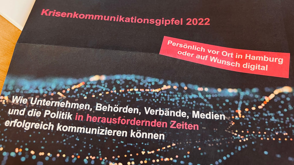 Gipfeltreffen für Krisenkommunikatoren