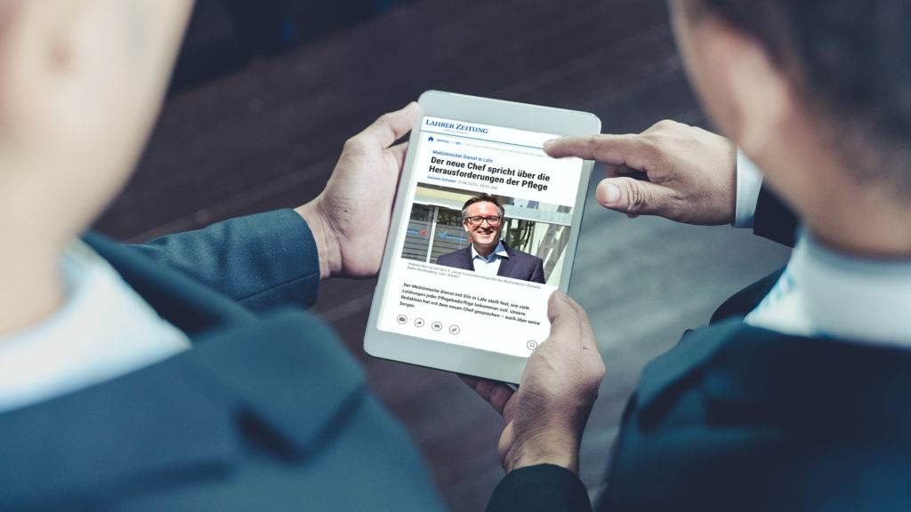 Der Medizinische Dienst Baden Württemberg in der Lahrer Zeitung